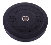 Блины (диски) бамперные для кроссфита Zelart Bumper Plates TA-2676-20 51мм 20кг черный