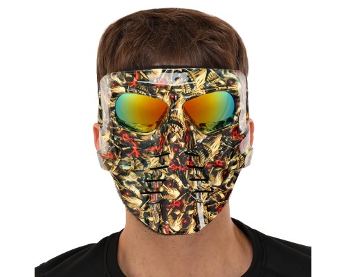 Защитная маска SP-Sport MZ-3 Желтый-красный