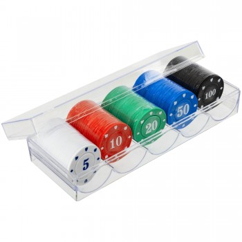 Фишки для покера в пластиковом боксе SP-Sport 6610 100 фишек Фишки для покера в пластиковом боксе SP-Sport 6610 100 фишек