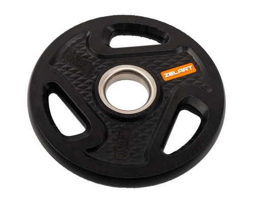 Блины диски композитные с тройным хватом и металлической втулкой Zelart TA-4791-1_25 51мм 1,25кг черный