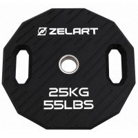 Блины диски TPU 2 Handle металлическая втулка Zelart TA-6996-25 ø51мм 25кг черный