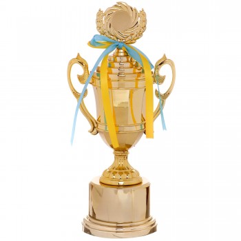 Кубок спортивный с ручками и крышкой SP-Sport LIBERTY C-894-2A высота 31см золотой