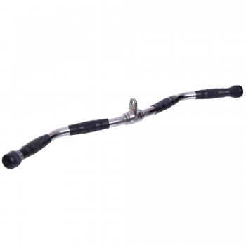 Рукоятка для тяги на трицепс и тяги к животу обрезиненная W-образная Zelart TA-2732 хром