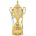 Кубок спортивный с ручками и крышкой SP-Sport CARVED QY078C высота 37см золотой