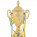 Кубок спортивный с ручками и крышкой SP-Sport CARVED QY078C высота 37см золотой