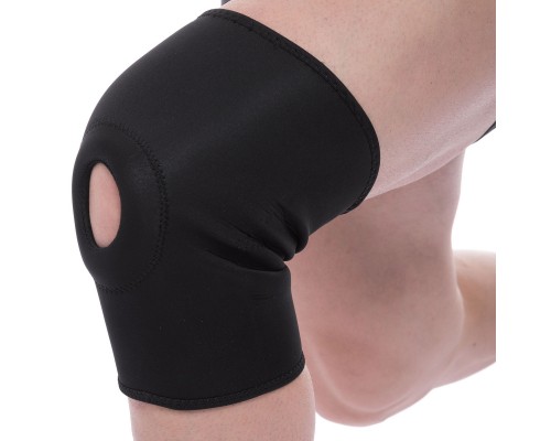 Наколенник с открытой коленной чашечкой и силиконовым пателлярным кольцом MUTE 9103 1шт черный