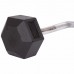 Штанга фиксированная изогнутая обрезиненная Rubber Hexagon Barbell Zelart TA-6231-20 длина-95см 20кг черный