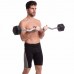 Штанга фиксированная изогнутая обрезиненная Rubber Hexagon Barbell Zelart TA-6231-20 длина-95см 20кг черный