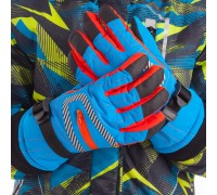 Перчатки горнолыжные теплые женские SP-Sport B-622 M-XL Голубой-красный