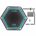 Фитнес батут для джампинга шестиугольный с ручкой LiveUp LP8251 ø135см черный-синий
