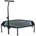 Фитнес батут для джампинга шестиугольный с ручкой LiveUp LP8251 ø135см черный-синий