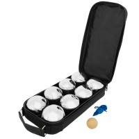 Петанк (бочче) спортивная игра 8 стальных шаров в PVC чехле SP-Sport IG-5340 8шаров ø7,3см серебряный