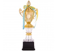Кубок спортивный с ручками и крышкой SP-Sport GLORY C-K078A высота 31см золотой