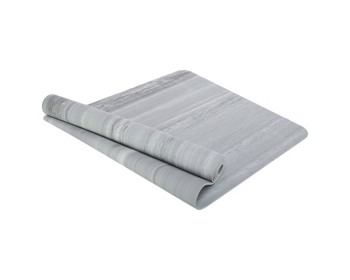 Коврик для йоги и фитнеса резина двухслойный Record FI-3868 183x68x0,4см Серый