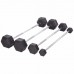 Штанга фиксированная прямая обрезиненная Record Rubber Hexagon Barbell TA-6230-10 длина-95см 10кг черный
