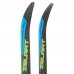Лыжи беговые подростковые в комплекте с палками Zelart SK-0881-130B Черный-салатовый-оранжевый