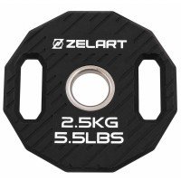 Блины диски TPU 2 Handle металлическая втулка Zelart TA-6996-2_5 ø51мм 2,5кг черный