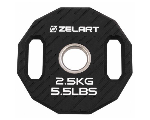 Блины диски TPU 2 Handle металлическая втулка Zelart TA-6996-2_5 ø51мм 2,5кг черный