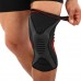 Наколенник со спиральными ребрами жесткости и силиконовым кольцом SIBOTE ST-7211 M-XL 1шт черный-серый