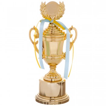 Кубок спортивный с ручками и крышкой SP-Sport LIBERTY C-894-2B высота 28см золотой