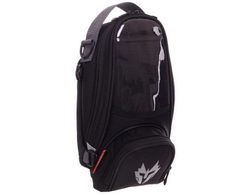 Сумка на бак мотоцикла на магнитах с окном под телефон Tank Bag JIASPEED M-3188 31х16х7см Черный-серый