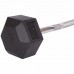 Штанга фиксированная изогнутая обрезиненная Rubber Hexagon Barbell Zelart TA-6231-25 длина-95см 25кг черный