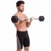 Штанга фиксированная изогнутая обрезиненная Rubber Hexagon Barbell Zelart TA-6231-25 длина-95см 25кг черный
