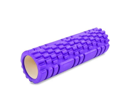 Роллер массажный цилиндр (ролик мфр) 45см Grid Combi Roller SP-Sport FI-6675 Фиолетовый