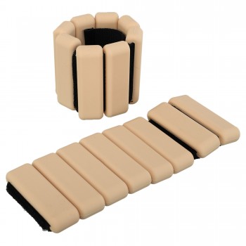 Утяжелители-браслеты для рук и ног с силиконовым покрытием SP-Sport FI-0709 1x0,5кг Бежевый Утяжелители-браслеты для рук и ног с силиконовым покрытием SP-Sport FI-0709 1x0,5кг Бежевый