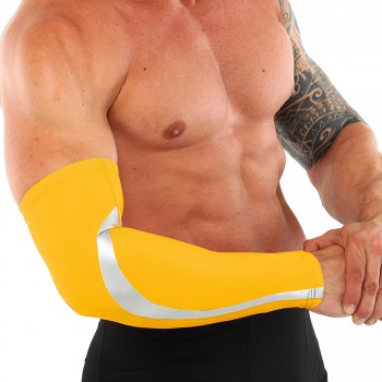 Нарукавник компрессионный рукав для спорта SP-Sport BC-5667 1шт Оранжевый-серебряный