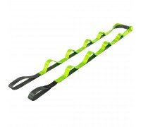 Лента стропа с петлями для растяжки Stretch Strap SP-Sport FI-0175 10 петель Серый-салатовый