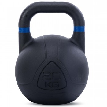 Гиря соревновательная цельная чугунная окрашенная LiveUp LP8044-20 вес 20кг черный