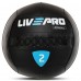 Мяч набивной медицинский для кроссфита WALL BALL LiveUp LP8103-2 2кг черный