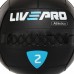 Мяч набивной медицинский для кроссфита WALL BALL LiveUp LP8103-2 2кг черный