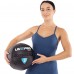Мяч набивной медицинский для кроссфита WALL BALL LiveUp LP8103-2 2кг черный
