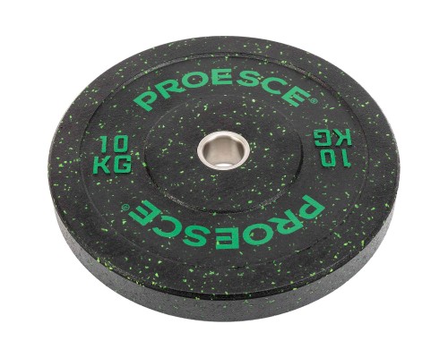Бамперные диски из структурной резины Bumper Plates Record TA-4782-10 51мм 10кг черный-зеленый