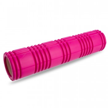 Роллер массажный цилиндр (ролик мфр) 61см Grid 3D Roller SP-Sport FI-4941 Розовый
