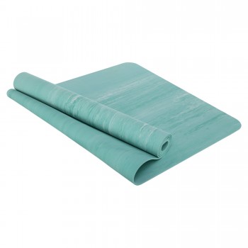 Коврик для йоги и фитнеса резина двухслойный Record FI-3868 183x68x0,4см Мятный
