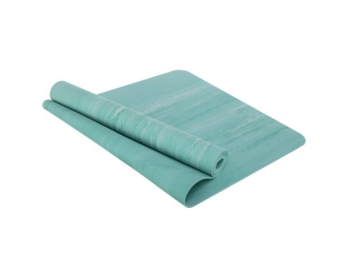 Коврик для йоги и фитнеса резина двухслойный Record FI-3868 183x68x0,4см Мятный