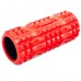 Роллер массажный цилиндр (ролик мфр)  заполненный пеной 33см Grid Spine Roller Zelart FI-5712 Красный