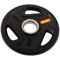 Блины диски композитные с тройным хватом и металлической втулкой Zelart TA-4791-2_5 51мм 2,5кг черный