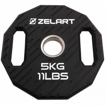Блины диски TPU 2 Handle металлическая втулка Zelart TA-6996-5 ø51мм 5кг черный
