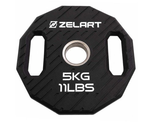 Блины диски TPU 2 Handle металлическая втулка Zelart TA-6996-5 ø51мм 5кг черный
