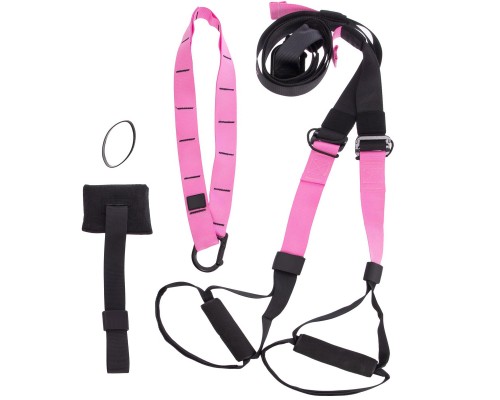 Петли тренировочные SP-Sport FI-6433 черный-розовый