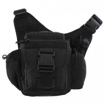 Сумка тактическая многоцелевая через плечо SILVER KNIGHT TY-249 размер 26х23х10см 6л Черный Сумка тактическая многоцелевая через плечо SILVER KNIGHT TY-249 размер 26х23х10см 6л Черный