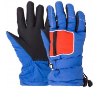 Перчатки горнолыжные теплые детские SP-Sport C-7706-1 M-XL Синий-оранжевый
