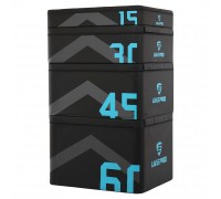 Бокс плиометрический тумба для кроссфита Плиобокс набор 4 бокса LiveUp LP8158 4шт 90х75х15/30/45/60см черный