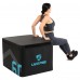 Бокс плиометрический тумба для кроссфита Плиобокс набор 4 бокса LiveUp LP8158 4шт 90х75х15/30/45/60см черный