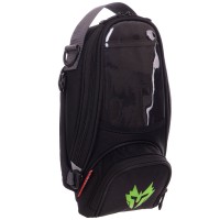 Сумка на бак мотоцикла на магнитах с окном под телефон Tank Bag JIASPEED M-3188 31х16х7см Черный-салатовый