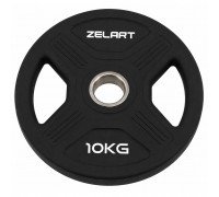Блины диски TPU 2 Handle металлическая втулка Zelart TA-6995-10 ø51мм 10кг черный